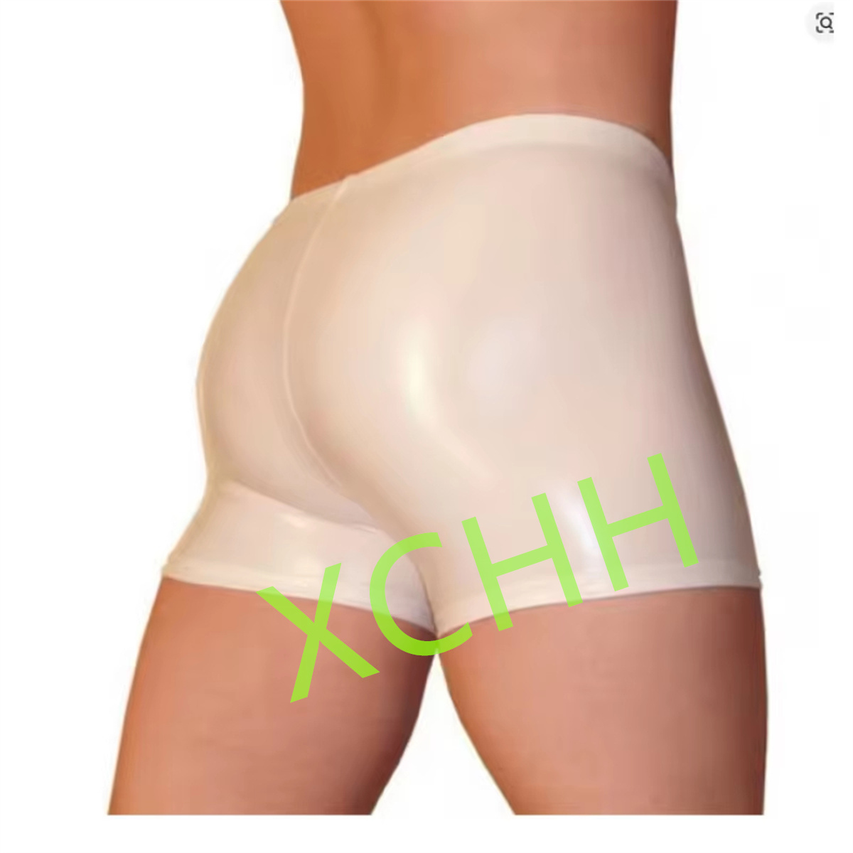 Boyshort Underwear - Męskie szorty z lateksu, gumowe majtki,